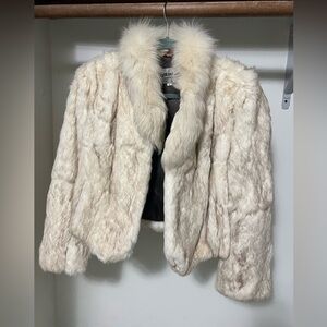 Vintage 1980’s split end ltd rabbit fur coat